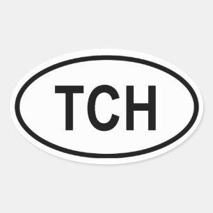 Tsjaad "TCH" Ovale Sticker