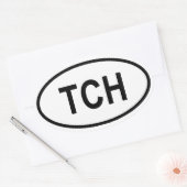 Tsjaad "TCH" Ovale Sticker (Envelop)