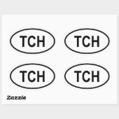 Tsjaad "TCH" Ovale Sticker (Vel)
