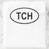 Tsjaad "TCH" Ovale Sticker (Tas)