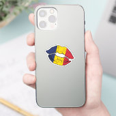 Tsjaad Tsjaad Lipstick Liefde Vlag Sticker (Telefoon)