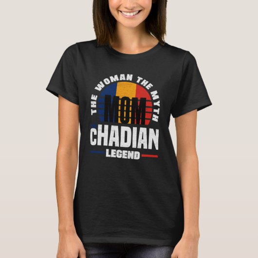 Tsjaad Tsjaad Vlag Moederdag T-shirt (Voorkant)