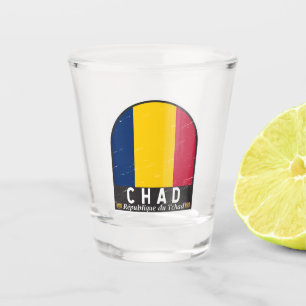 Tsjaad Vlag Embleem Noodlijdende  Shot Glas