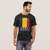 Tsjaad Vlag Embleem Noodlijdende T-shirt (Voorkant volledig)