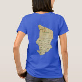 Tsjaad Vlag en Kaart DK T-Shirt (Achterkant)