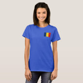 Tsjaad Vlag en Kaart DK T-Shirt (Voorkant volledig)