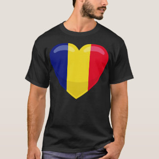 Tsjaad Vlag Hart T-shirt