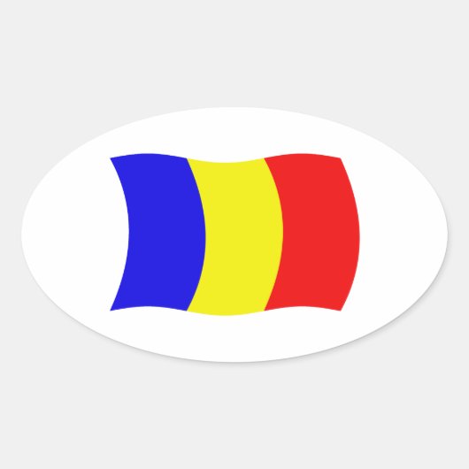 Tsjaad Vlag Sticker (Voorkant)