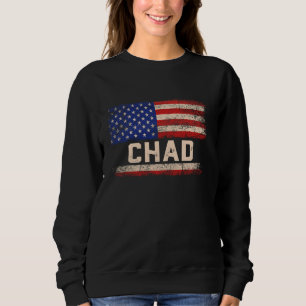 Tsjaad Voornaam Shirt Tsjaad Naam Amerikaanse vlag