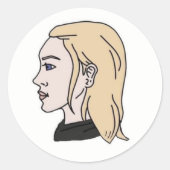 Tsjaad vrouw wojak stickers (Voorkant)