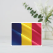 Tsjaad - Waving Flag - Briefkaart (Staand voorkant)