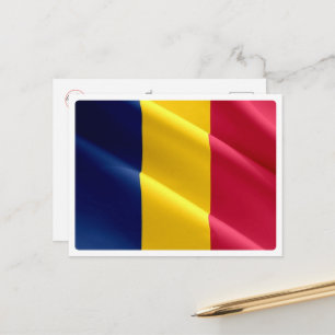 Tsjaad - Waving Flag - Briefkaart