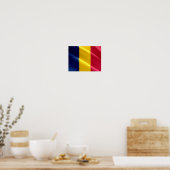 Tsjaad - Waving Flag - Poster (Keuken)