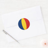 Tsjaadse Fisheye Vlag Sticker (Envelop)
