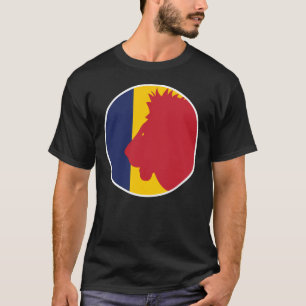 Tsjaadse leeuw nationale dierenvlag t-shirt