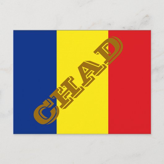 Tsjaadse vlag briefkaart (Voorkant)