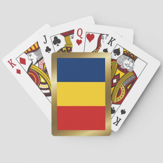 Tsjaadse vlag speelkaarten (Achterkant)