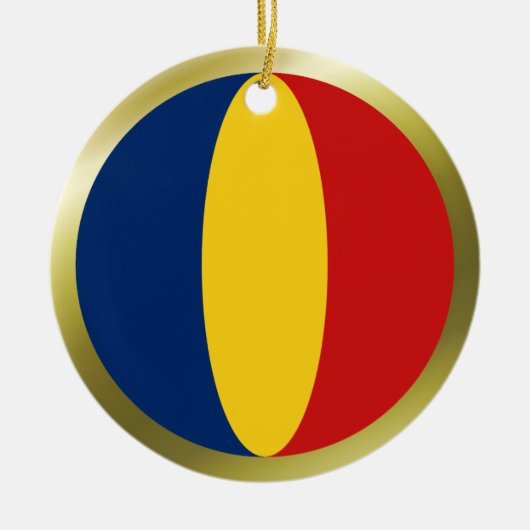 Tsjaadse vlagornament keramisch ornament (Voorkant)