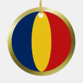 Tsjaadse vlagornament keramisch ornament (Achterkant)