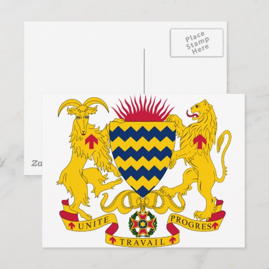 Tsjaadse wapenstilstand briefkaart (Voorkant / Achterkant)