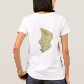 Tsjaadvlag + Kaart + Tekst T-shirt (Achterkant)