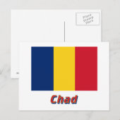 Tsjaadvlag met naam briefkaart (Voorkant / Achterkant)