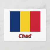 Tsjaadvlag met naam briefkaart (Voorkant)