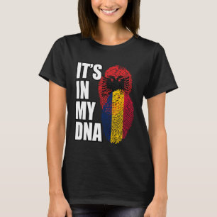 Tsjadische en Albanese Mix DNA Vlag Erfgoed T-shirt
