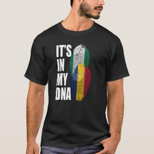 Tsjadische en Nigeriaanse Mix DNA-vlaggenwerelderf T-shirt