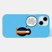 Tsjadische pratende mevrouw Penguin gepersonalisee Case-Mate iPhone Case (Achterkant (horizontaal))
