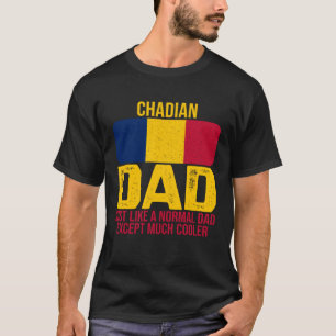 Tsjadische vader Tsjaad vlag voor Vaderdag T-shirt