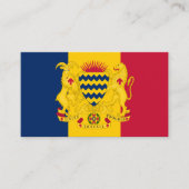 Tsjadische vlag en wapenschild, vlag van Tsjaad Visitekaartje (Voorkant)