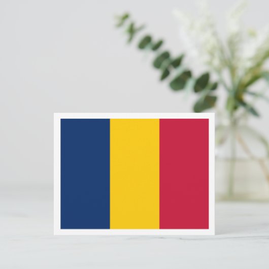 Tsjadische vlag, vlag van Tsjaad Briefkaart (Staand voorkant)