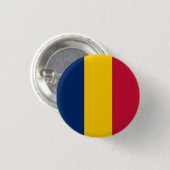 Tsjadische vlag, vlag van Tsjaad Ronde Button 3,2 Cm (Voorkant /achterkant)