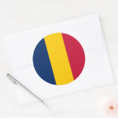 Tsjadische vlag, vlag van Tsjaad Ronde Sticker (Envelop)