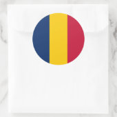 Tsjadische vlag, vlag van Tsjaad Ronde Sticker (Tas)