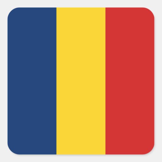Tsjadjad Vlag Sticker (Voorkant)