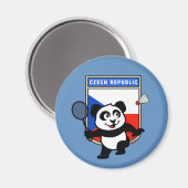 Tsjechië Badminton Panda Magneet (Voorkant / Achterkant)