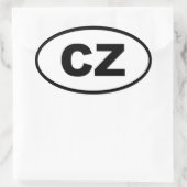 Tsjechië - CZ - Europees Ovale Sticker (Tas)
