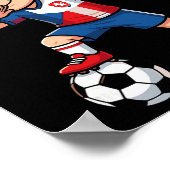 Tsjechië Dab Kid Doel Cartoon Tsjechische Vlag B Poster (Hoek)