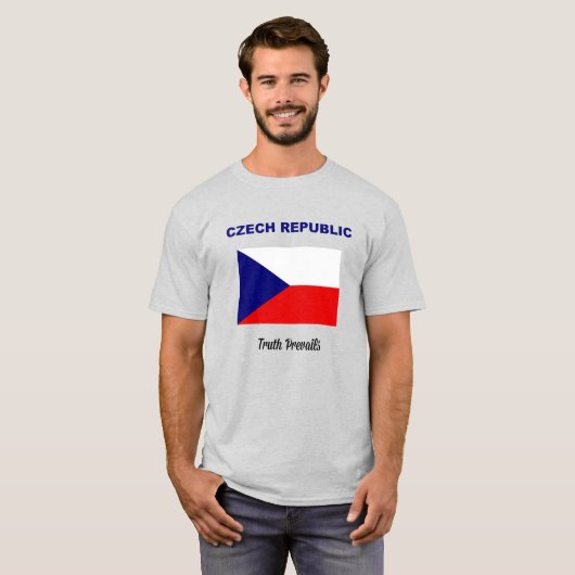 Tsjechië, de waarheid prevaleert t-shirt (Voorkant volledig)