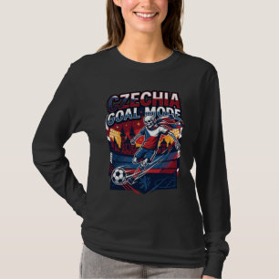 Tsjechië Doel Modus Skelet Aanvaller Naties Street T-shirt