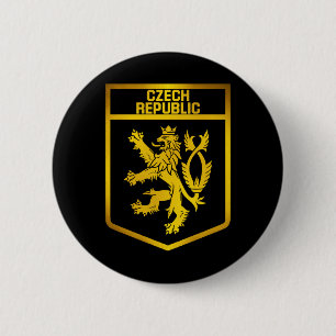 Tsjechië Emblem Ronde Button 5,7 Cm