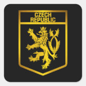 Tsjechië Emblem Vierkante Sticker (Voorkant)
