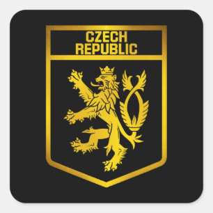 Tsjechië Emblem Vierkante Sticker