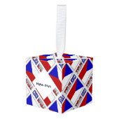 Tsjechië en Tsjechische vlag betegeld gepersonalis Decoratie (Voorkant hoekig)