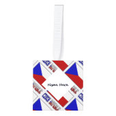 Tsjechië en Tsjechische vlag betegeld gepersonalis Decoratie (Voorkant)
