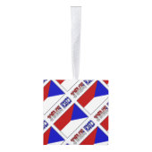 Tsjechië en Tsjechische vlag betegeld gepersonalis Decoratie (Rechts)