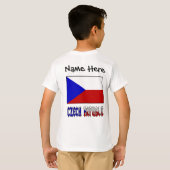 Tsjechië en Tsjechische vlag gepersonaliseerd T-shirt (Achterkant volledig)