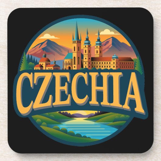 Tsjechië Europa Bier Onderzetter (Voorkant)